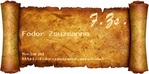 Fodor Zsuzsanna névjegykártya