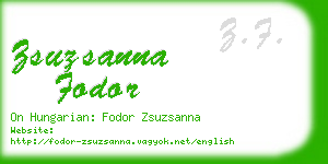 zsuzsanna fodor business card